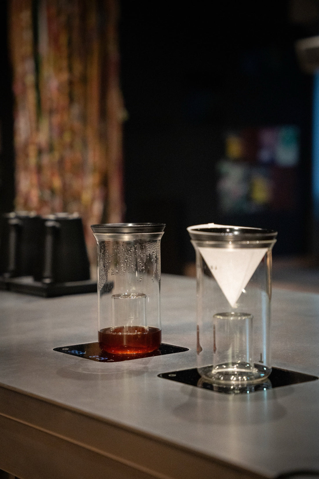 Precision pour-over coffee at Brü