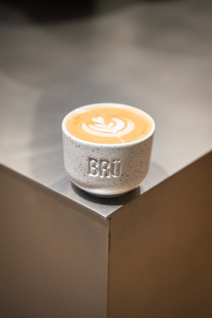 Brü Cup ceramic coffee cup — handcrafted for espresso, flat white, and cappuccino
