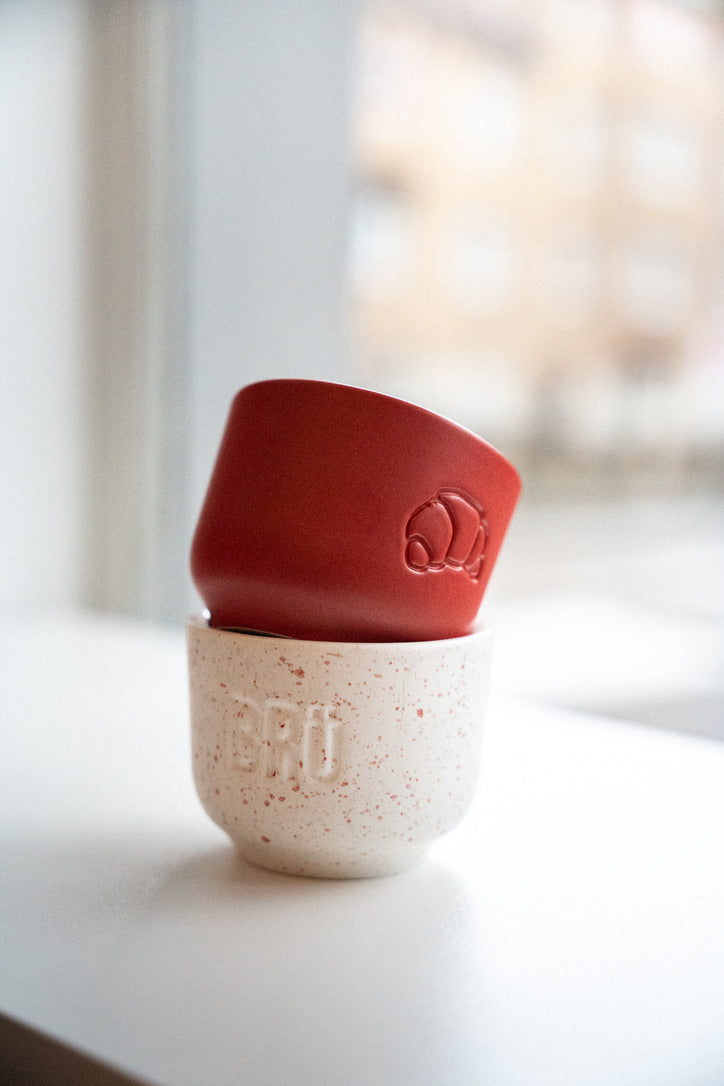 Brü Cup ceramic coffee cup — handcrafted for espresso, flat white, and cappuccino