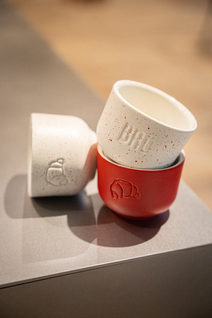 Brü Cup ceramic coffee cup — handcrafted for espresso, flat white, and cappuccino